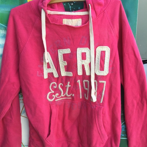 Aeropostale Tops - 💖 Aeropostale  PINK  HOODIE SZ Lg VNUC